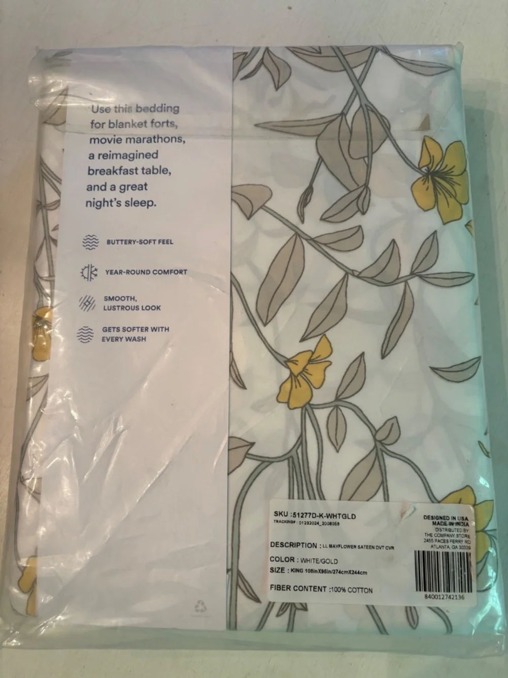 The Company Store Duvet Cover King Size NWT